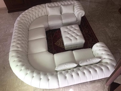 Italienische Ledersofa Chester