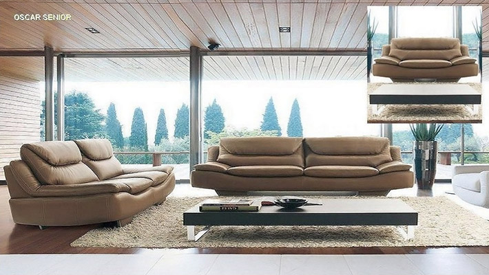 Italienische Ledersofas Oscar Senior